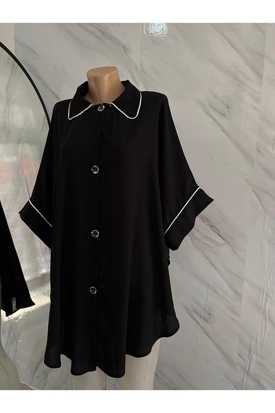 DİLEKBUTİK Summer Poncho with Piping