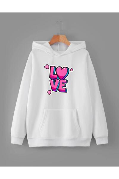 RPT MODA سترة علوية أساسية ذات قلنسوة ذات قصة مريحة كبيرة الحجم ومطبوعة على ش...