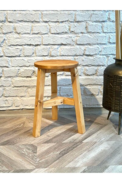 WOODENSA Ahşap Tabure, Bar Sandalyesi, Mutfak Sandalyesi
