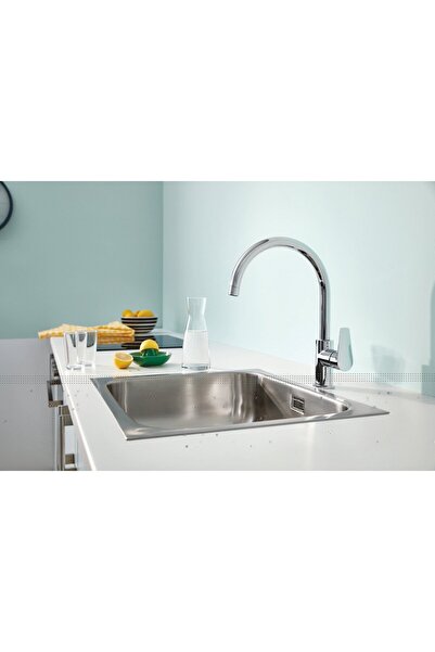 Grohe Grohe 30529001 kitchen faucet, 3/8 inch, type C spout, single lever, swivel, ceramic cartridge, Chrome