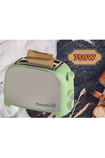Hausberg Hausberg toustovač na 2 plátky, HB-190VR, 750 W, automatická spoušť, zelená