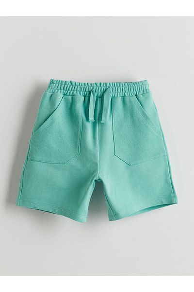 LC Waikiki Green Elastic Waist Boy's Shorts
