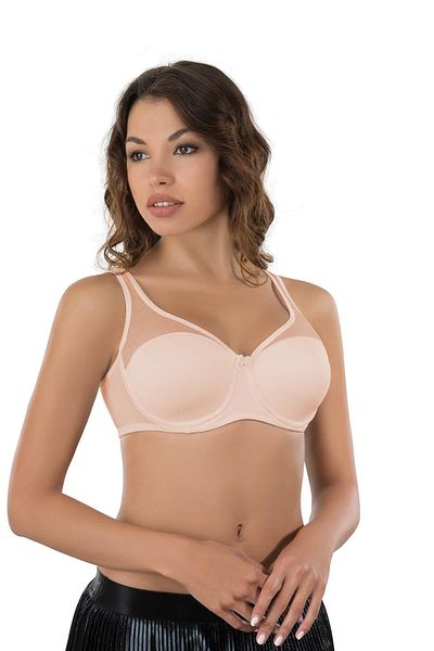 Emay VİZON MI Enamel 167C Padded Tulle Gathering Bra