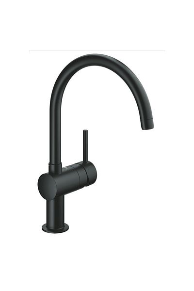Grohe Grohe Minta 32917KS0 kitchen faucet, 3/8, type C, high spout, swivel, ceramic cartridge, Black