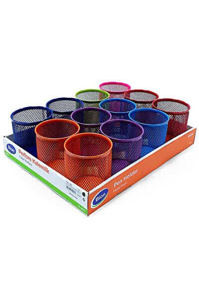 Bion Suport pentru stilouri de birou cu plasă metalică colorată 9500
