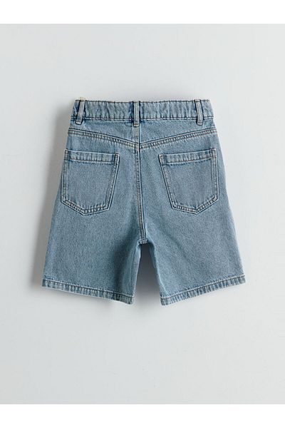LC Waikiki Sort de jeans pentru fete cu talie elastică reglabilă de sezon nou - S5BK33Z4