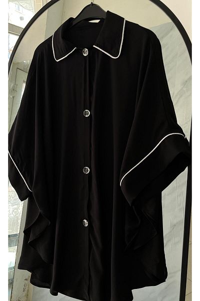 DİLEKBUTİK Summer Poncho with Piping