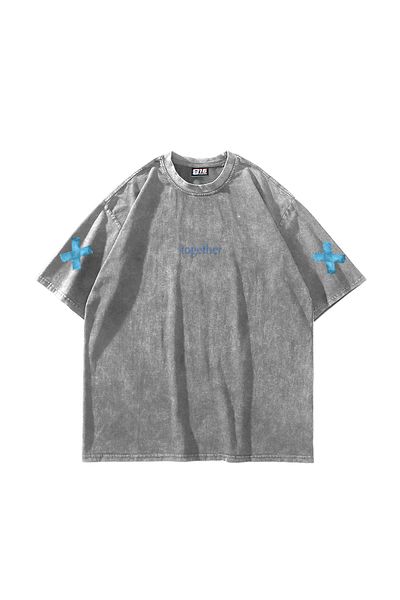Sekizbiraltı Πλένεται White Together Back Printed Oversize Unisex Tshirt