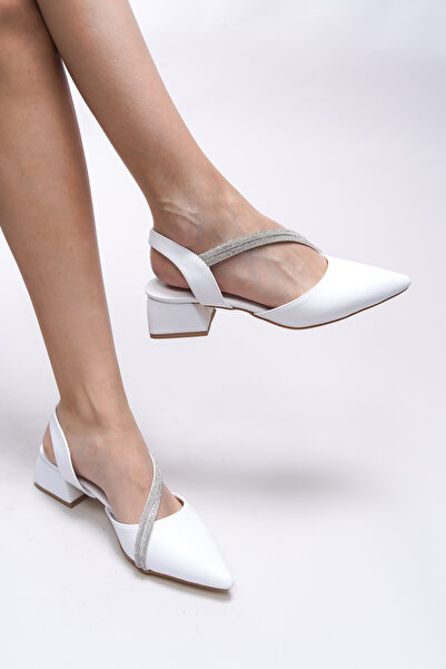 Riccon White Hardcover Women's Heeled Shoes Phayeshia 0012112