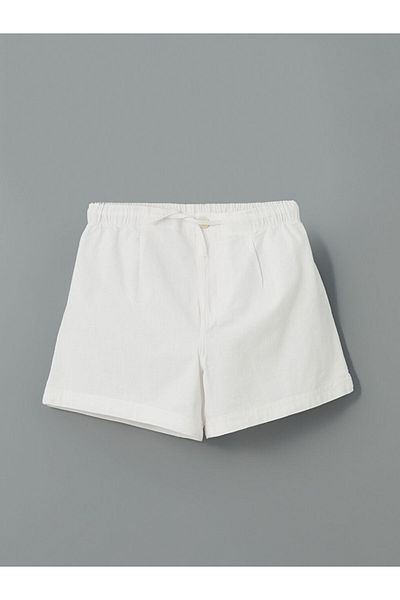 LC Waikiki Buxe White Girl's Shorts with Elastic Waist