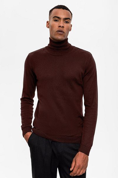 Antioch Brown Full Throat Men's Knitwear
