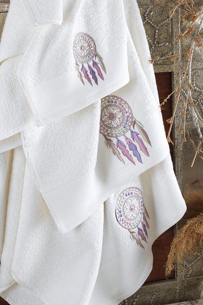 Ellia Soft Σετ πετσετών Dream Catcher 100% βαμβακερό |   Σετ Τουρκικού Μπάνιου σε κουτί |   Προίκα και πολυτελής πετσέτα μπάνιου
