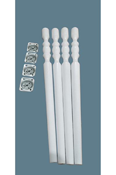 YILMAZ 70 Cm Motifli Beyaz Sehpa&masa