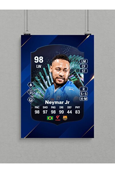 Sticksy Neymar Jr Poster - Futbol Poster - Futbol Kart Poster - Futbolcu Poster - Futbolcu Kartı Poster