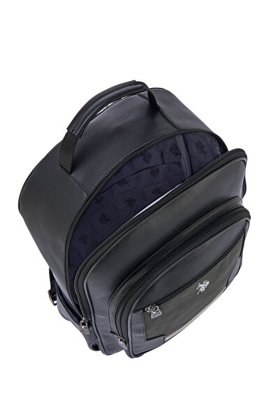 U.S. Polo Assn. U.S. Polo Assn. 250132 Unisex Vegan Leather Laptop Bag Backpack Black