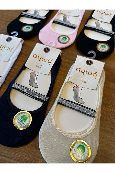 Aytuğ Cotton Comfortable Belted Plates Yoga Socks 6 Pack