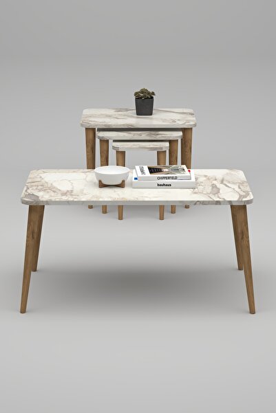 Monte Sehpa Soul Letto Orta Sehpa ve Zigon Sehpa Set