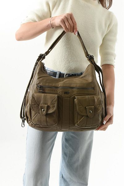 571 Collections Çanta Σακίδιο πλάτης Mink Model 571-13-10B από συνθετικό δέρμα