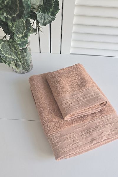 Özdilek Large Size Towel Set - Turkish Bath Set 2 Pieces