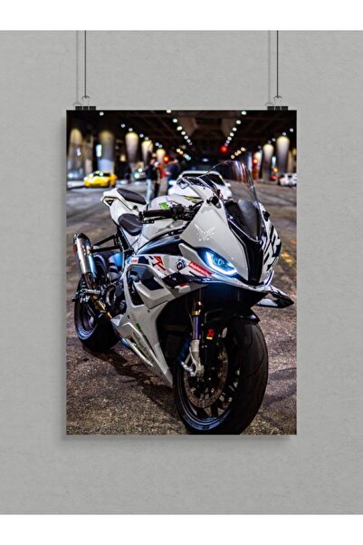 Sticksy BMW S1000RR Motor Poster - Motosiklet Poster - Parlak Fotoğraf Kağıdı Poster