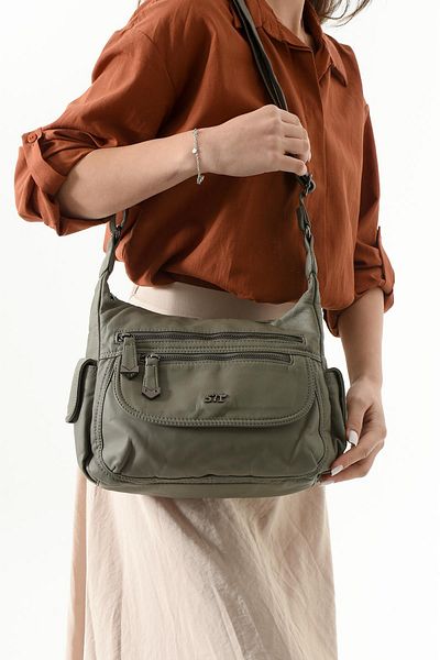 571 Collections Çanta Faux Leather Shoulder Bag Gray (Model: 571-13-10L)