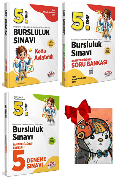 Editör Yayınevi 2025 5. Sınıf Bursluluk Konu Anlatımı + Soru Bankası + Çıkmış...