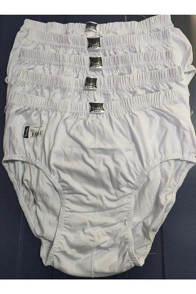 KEYAL Tutku Men's White Combed Cotton 3 Pieces Briefs