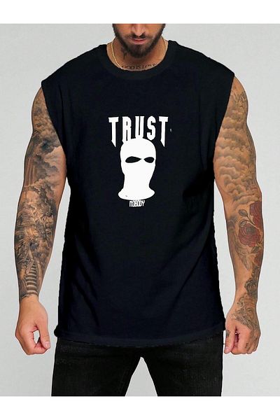 BENROMA 1 προϊόν είναι δώρο για αγορές 6 και άνω Trust Printed Sleeveless T-shirt