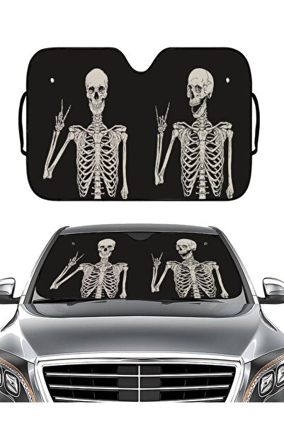 MOD10 Araba Ön Cam Güneşliği Baskılı Metalize Parlak Alüminyum Katlanabilir O...