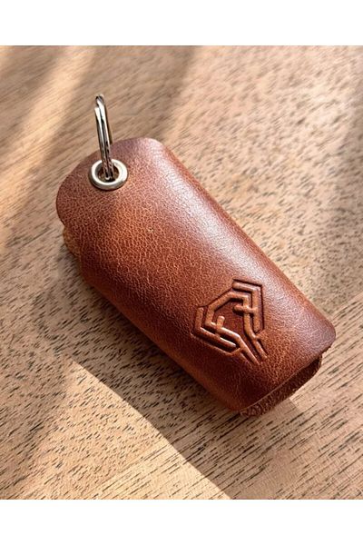 Fil Deri Genuine Leather Minimal Design Keychain 2094