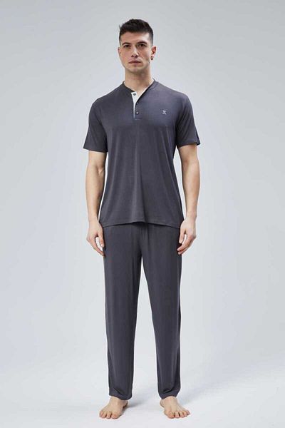 DOSXX Rise 2Li 1St Quality Bamboo Lycra Men's Short Sleeve Pajama Set