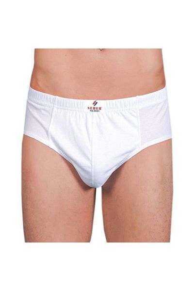 ENTAHA Men's White Combed Combed Cotton Slip Briefs 6 Pieces