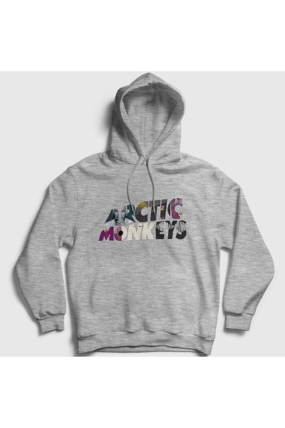 Presmono Φούτερ Arctic Monkeys Unisex Grey Hooded - 14763tt