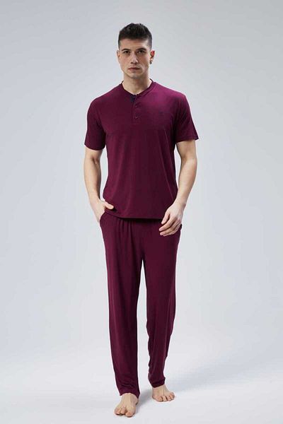 DOSXX Rise 2Li 1St Quality Bamboo Lycra Men's Short Sleeve Pajama Set