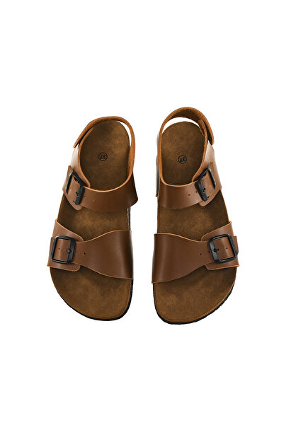 JustBow Unisex Tan σανδάλια