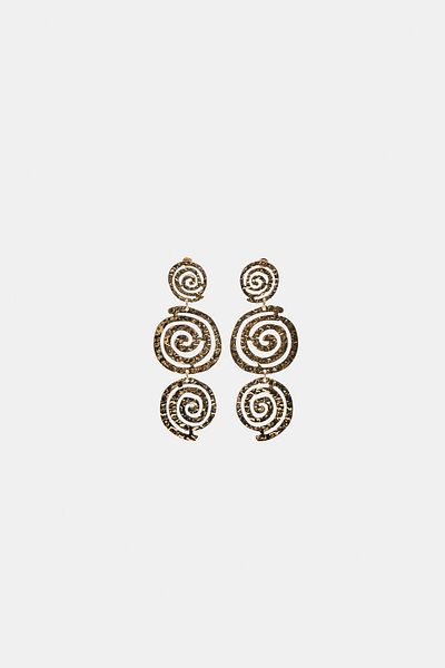 Stradivarius Long spiral earrings