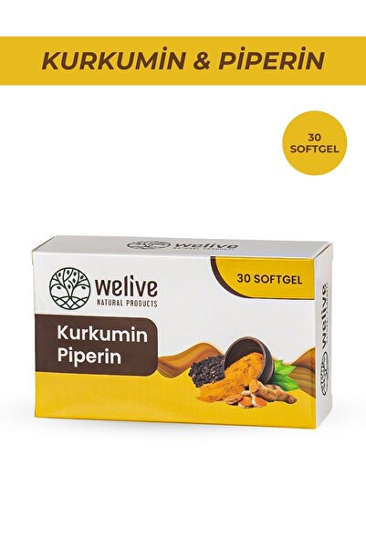 Welive Kurkumin ( Curcumın) Piperin / 30 Softgel