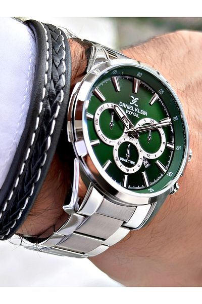 Daniel Klein Brand Silver Color Men's Wristwatch - Bracelet Gift