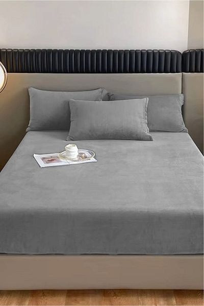 Mulberry شرشف شتوي مفرد مخملي مقاس 100x200+30