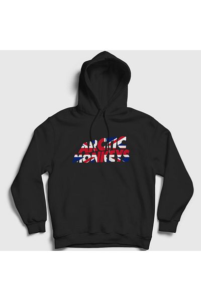 Presmono Φούτερ British Arctic Monkeys Unisex Μαύρη κουκούλα - 12670tt