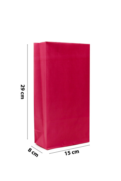 repro design 15x29x8 Cm Fuşya Renkli Kese Kağıdı 10 Adet, Hediyelik Poşet, Hediye Kutusu