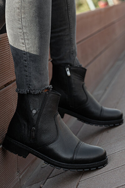 Daxtors D0400 %100 Hakiki Deri Erkek Taban Dahil Komple Kürklü Bot