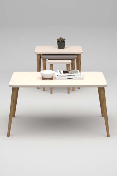 Monte Sehpa Soul Letto Orta Sehpa ve Zigon Sehpa Set