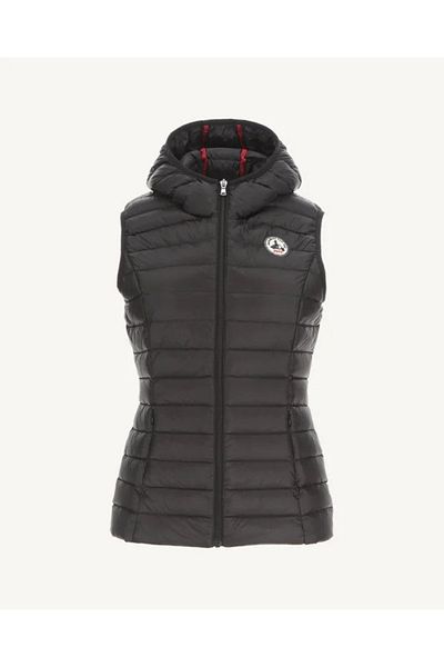 Jott Women's black hooded vest Jott Mali Black