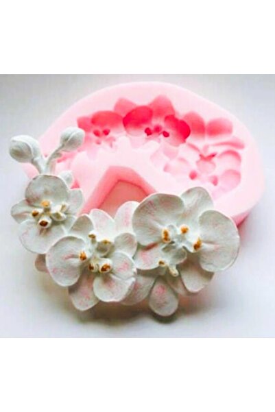 morlalem m 16cm Orkide Çiçek Dal Tomurcuk Silikon Kalıp K-112, Taş Tozu Sabun...