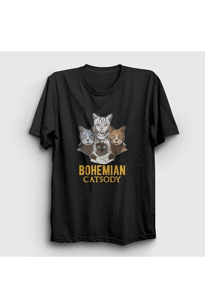 Presmono Μπλουζάκι Bohemian Catsody Queen Unisex Μαύρο - 422943 ττ