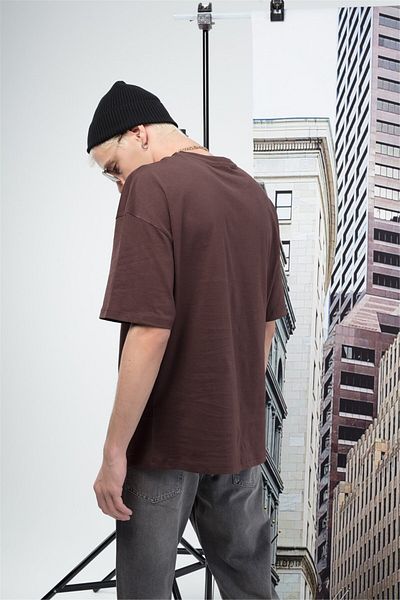 Trendiz Tricou Basic pentru bărbați Maro