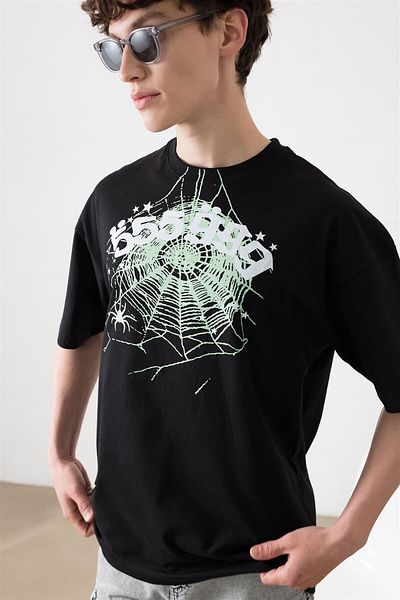 Trendiz Μπλουζάκι Unisex 555 Spider Black