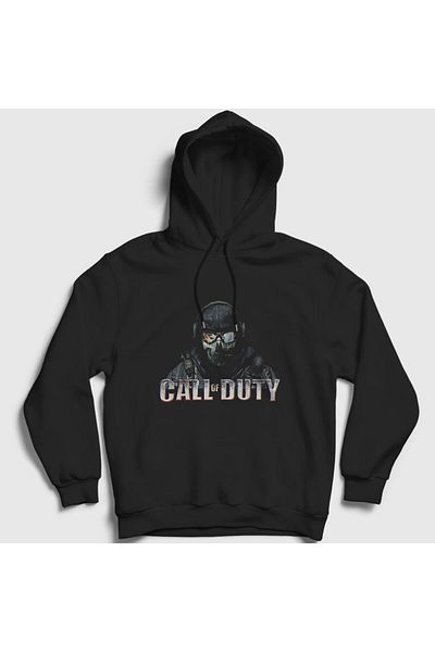 Presmono Унисекс суитшърт Call of Duty с качулка, черен, войнишки - 27453tt