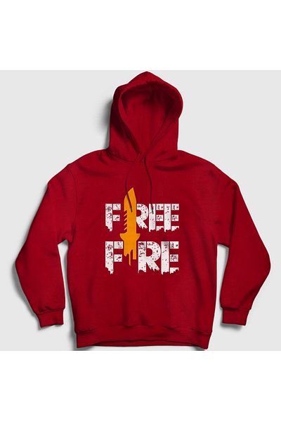 Presmono Унисекс суитшърт с качулка Red Knife V2 Free Fire - 233211tt
